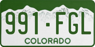 CO license plate 991FGL