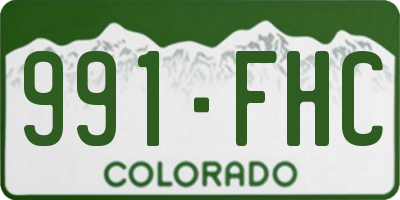 CO license plate 991FHC
