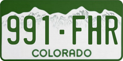 CO license plate 991FHR