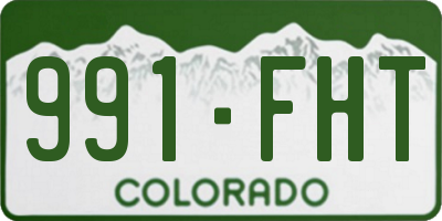 CO license plate 991FHT
