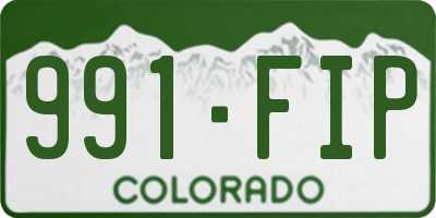 CO license plate 991FIP