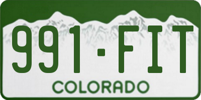 CO license plate 991FIT