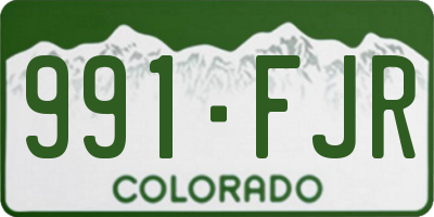 CO license plate 991FJR