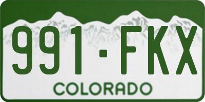 CO license plate 991FKX