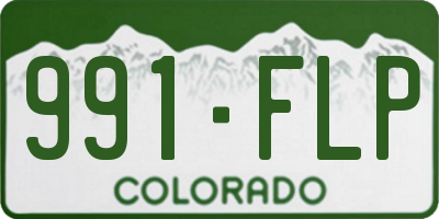 CO license plate 991FLP