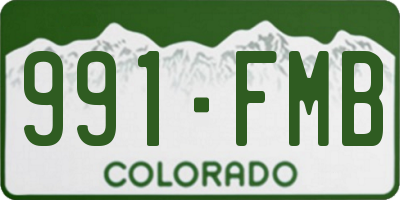 CO license plate 991FMB
