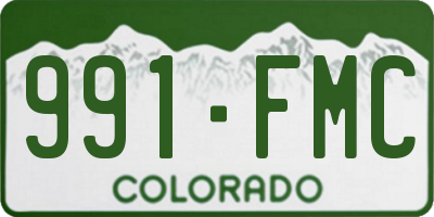 CO license plate 991FMC