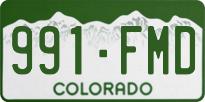 CO license plate 991FMD