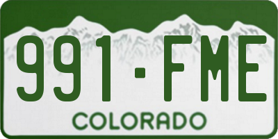 CO license plate 991FME