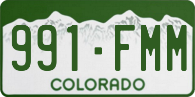 CO license plate 991FMM