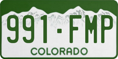 CO license plate 991FMP