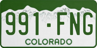 CO license plate 991FNG