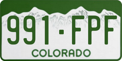 CO license plate 991FPF