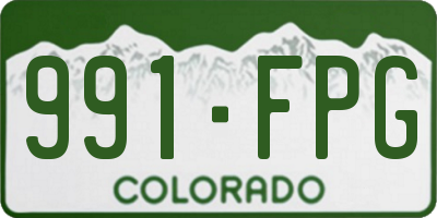 CO license plate 991FPG