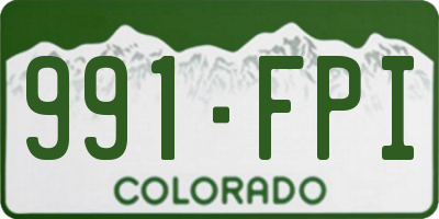 CO license plate 991FPI