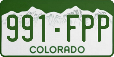 CO license plate 991FPP