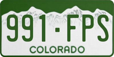 CO license plate 991FPS