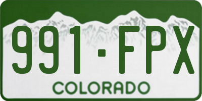 CO license plate 991FPX