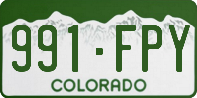 CO license plate 991FPY