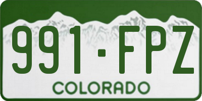 CO license plate 991FPZ