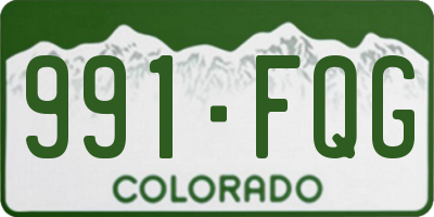 CO license plate 991FQG