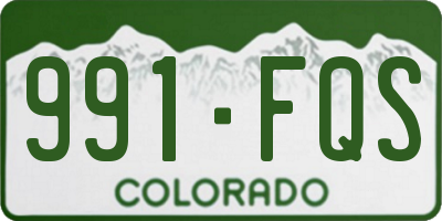 CO license plate 991FQS