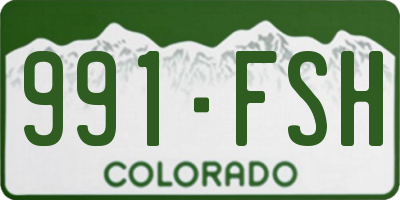 CO license plate 991FSH