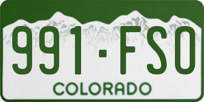 CO license plate 991FSO