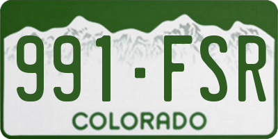 CO license plate 991FSR