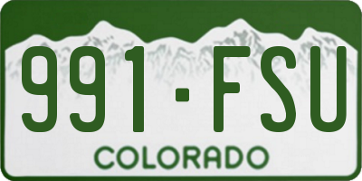 CO license plate 991FSU