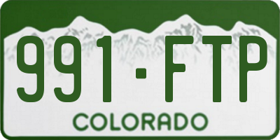CO license plate 991FTP