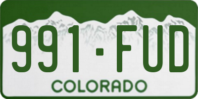 CO license plate 991FUD