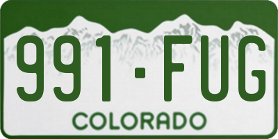 CO license plate 991FUG