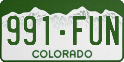 CO license plate 991FUN