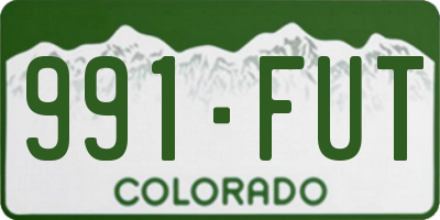 CO license plate 991FUT