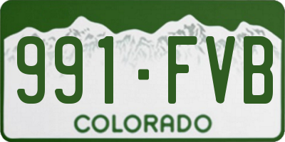 CO license plate 991FVB