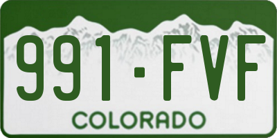 CO license plate 991FVF
