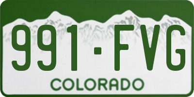 CO license plate 991FVG