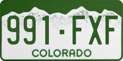CO license plate 991FXF