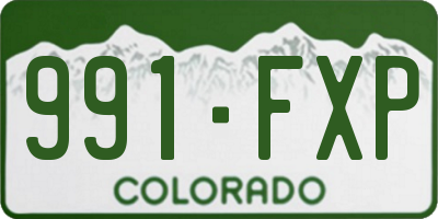 CO license plate 991FXP