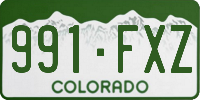 CO license plate 991FXZ