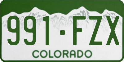 CO license plate 991FZX