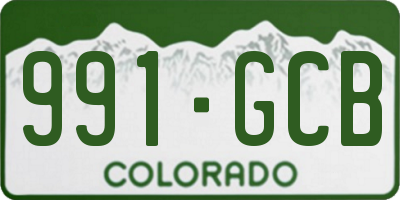 CO license plate 991GCB