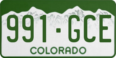 CO license plate 991GCE