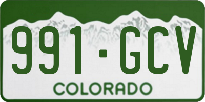 CO license plate 991GCV