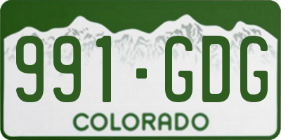 CO license plate 991GDG