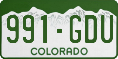 CO license plate 991GDU