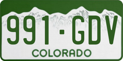 CO license plate 991GDV