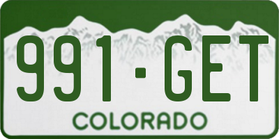 CO license plate 991GET