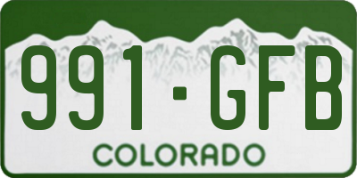 CO license plate 991GFB